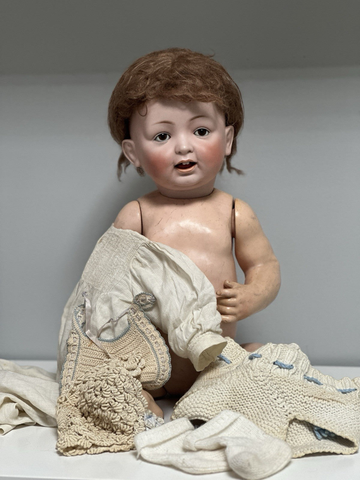 Large 23” Antique JDK Kestner 226 Bisque Baby Doll Composition Body