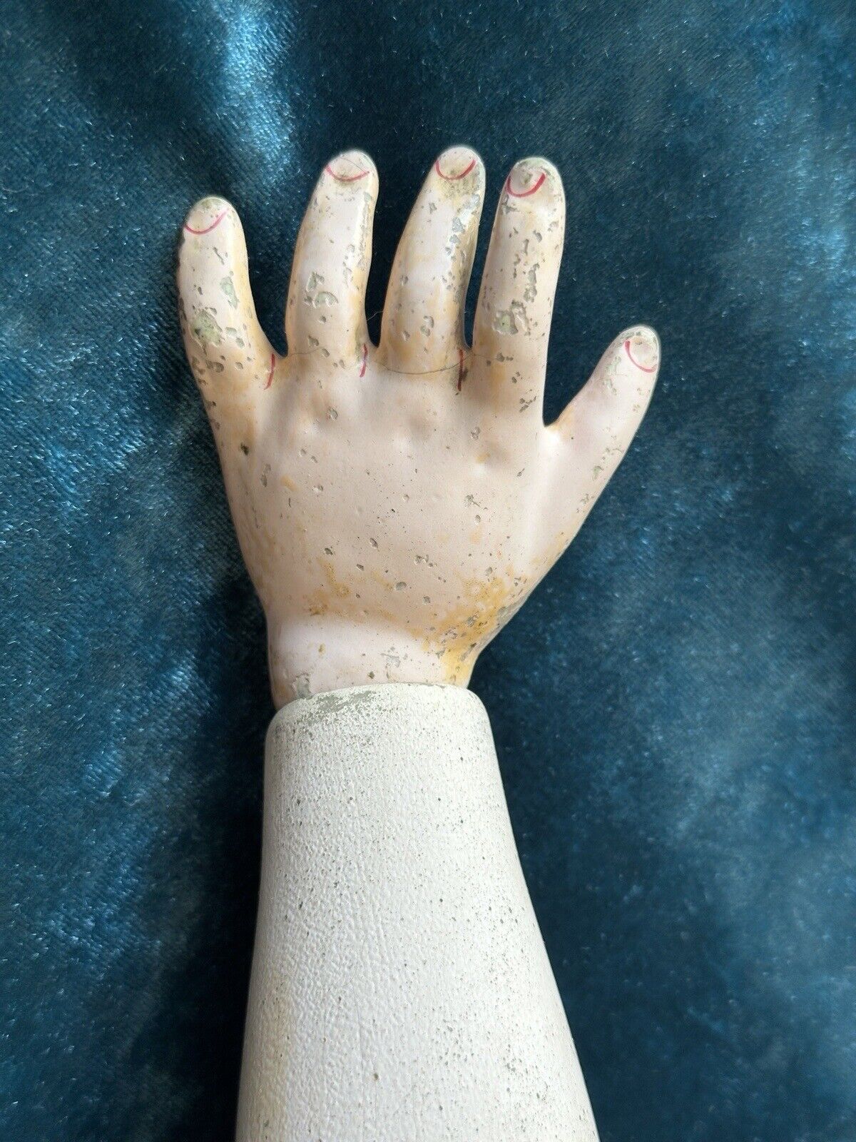 Large Antique German 31” Swaine & Co (?) Bisque Head Child Doll