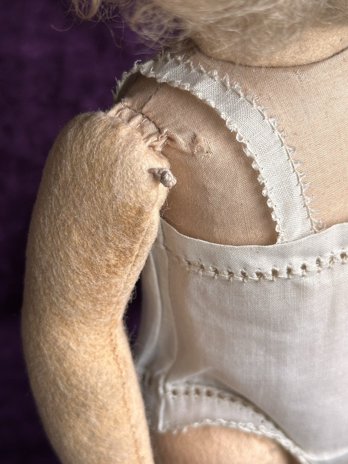Vintage Italian 12” Lenci 111 Felt Cloth Character Doll