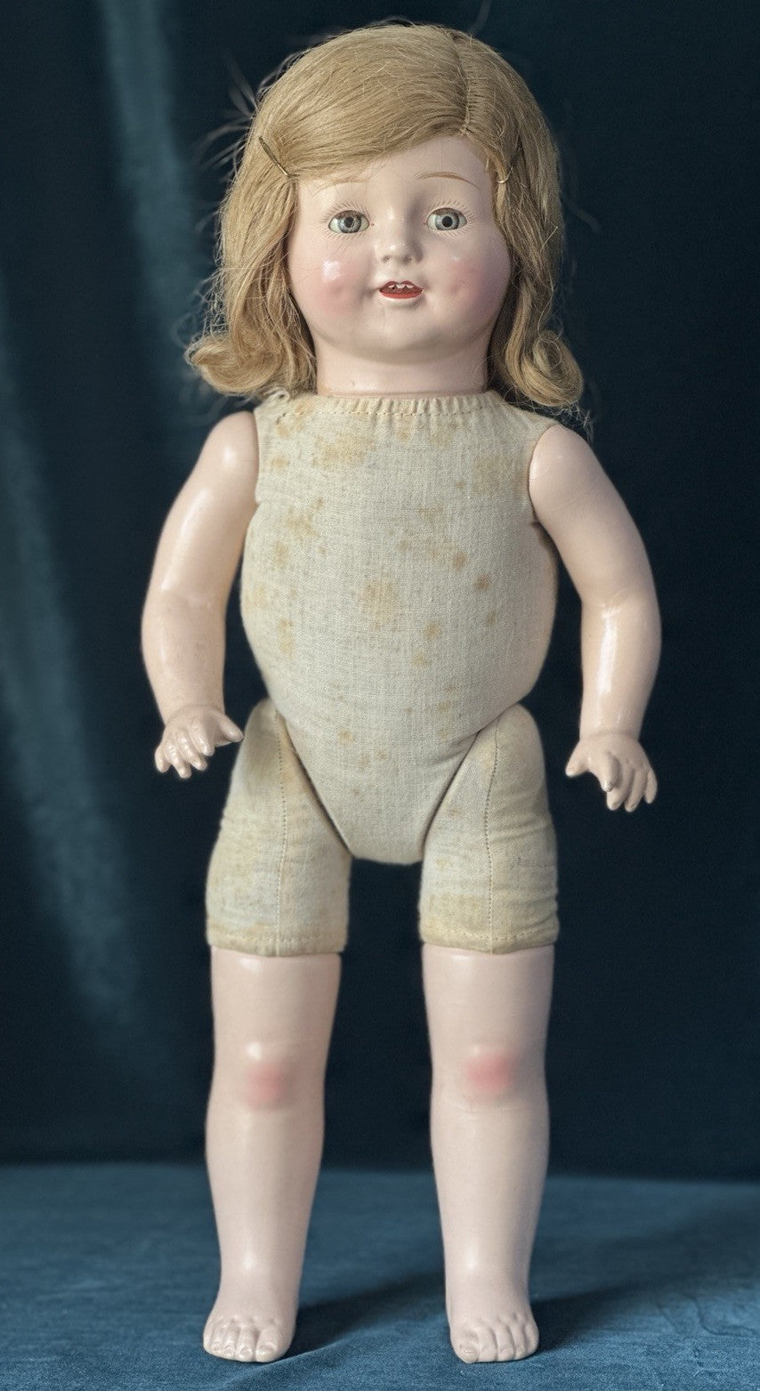 Vintage American E.I.H Horsman Composition 19” Mama Doll All Original Outfit
