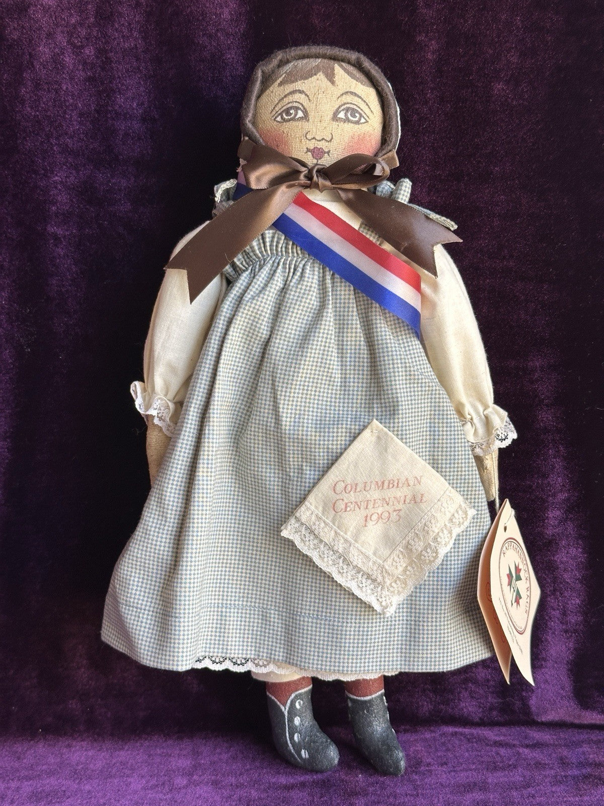 Lot of 3 Vintage Cloth Dolls Rappahannock Rags and Sharon Lee