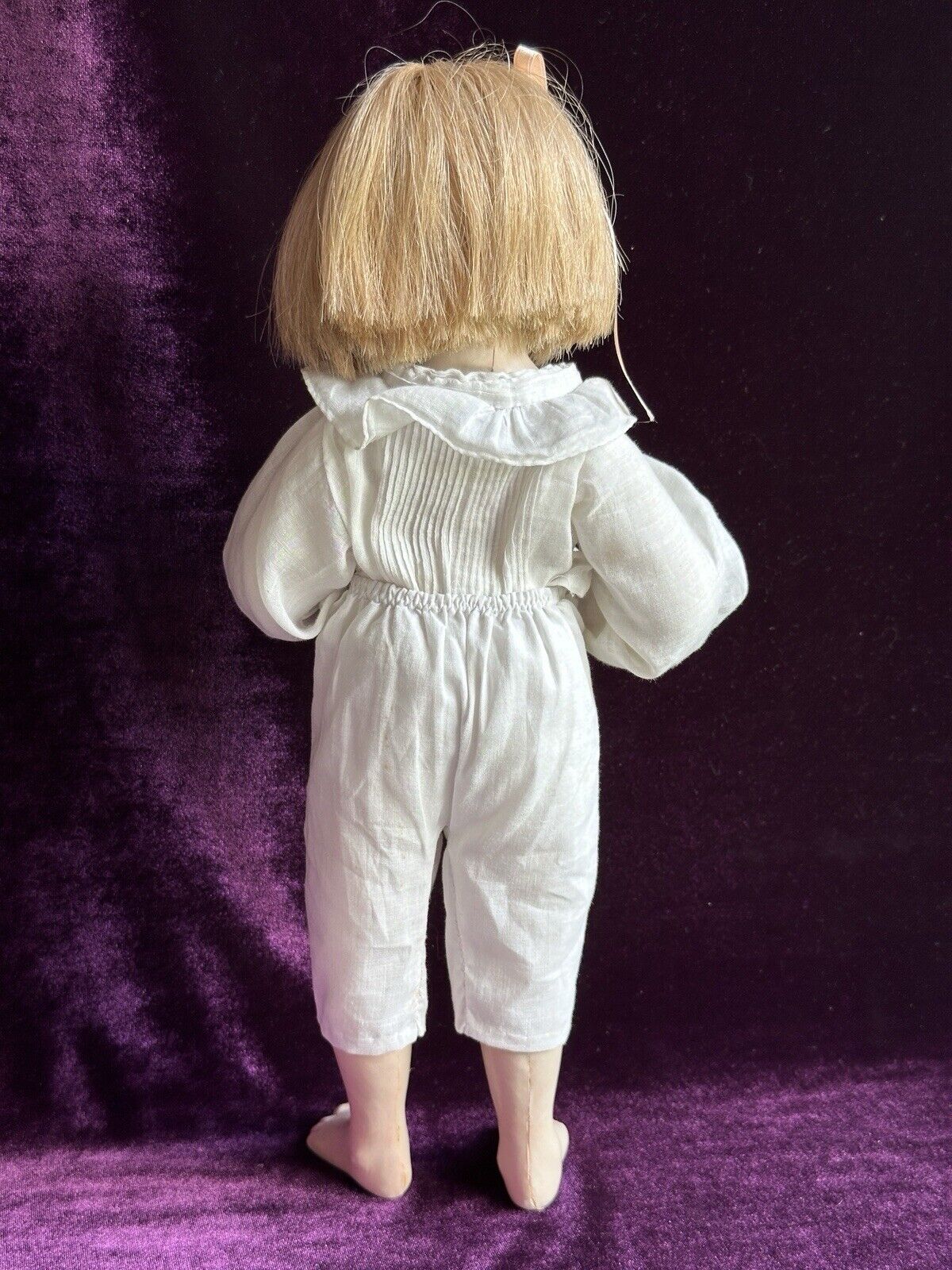Very Rare OOAK 15.5” French Artist Malou Ancelin Leather Handmade Signed Doll