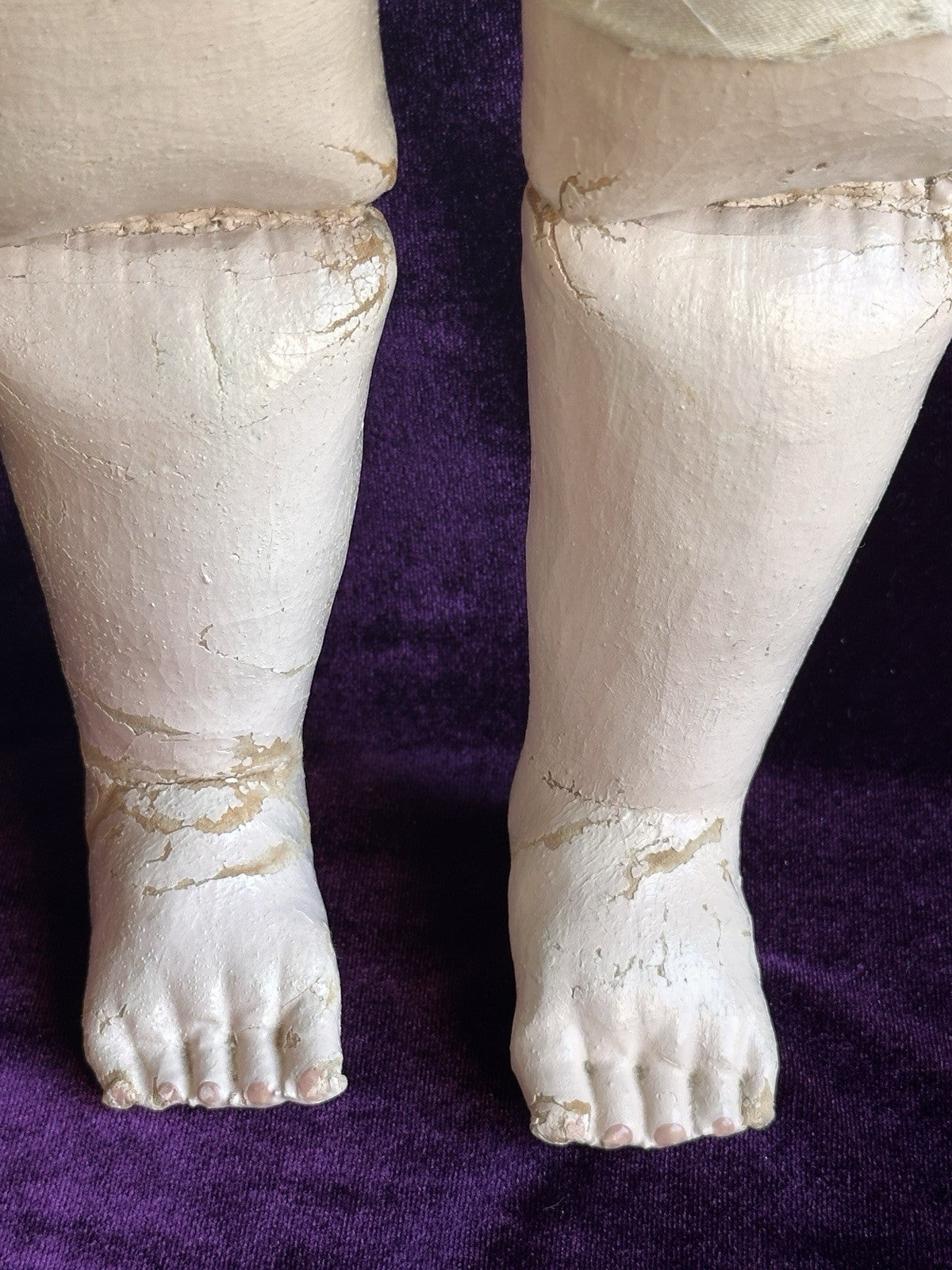 Rare Large Antique American 22” Gertrude Rollinson Oil Painted Cloth Baby Doll