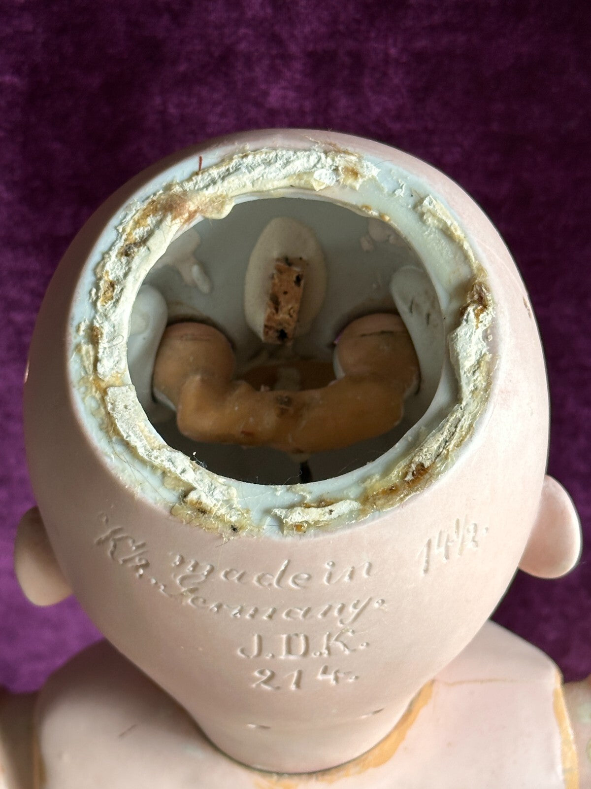 Antique German 26” JDK Kestner 214 Bisque Head Doll Composition Body