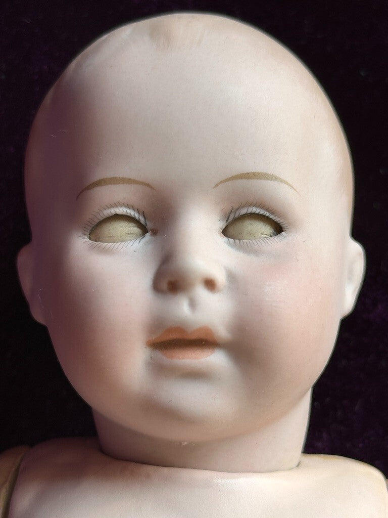 Antique German 10.5” Swaine & Co. DV Lori Bisque Head Baby Doll