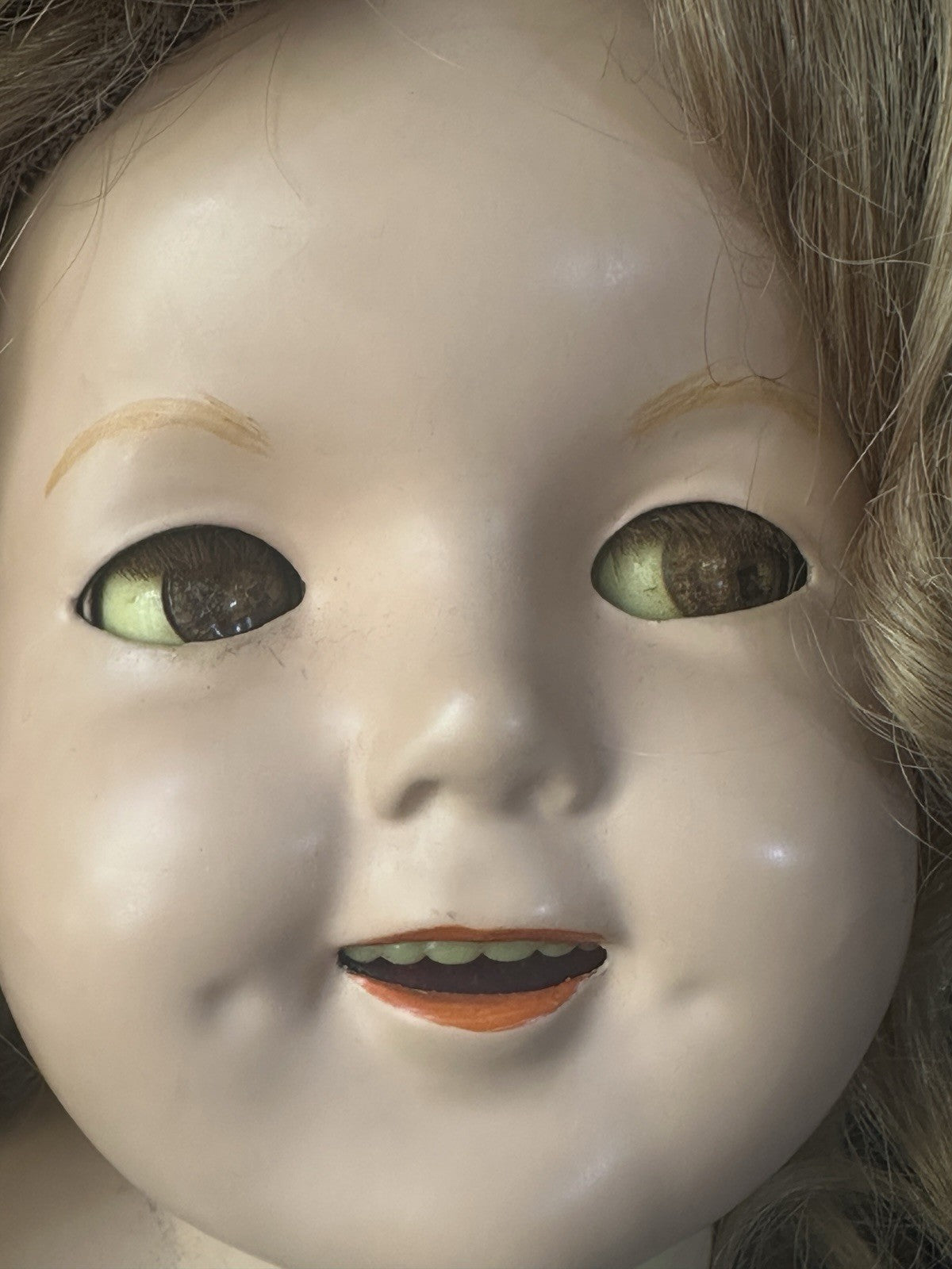 Vintage IDEAL All Composition Shirley Temple 27” Doll Flirty Eyes