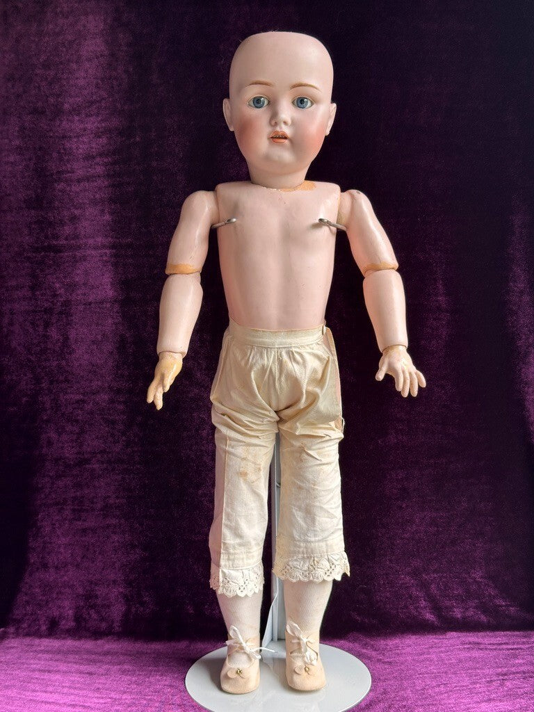 Antique German 26” JDK Kestner 214 Bisque Head Doll Composition Body