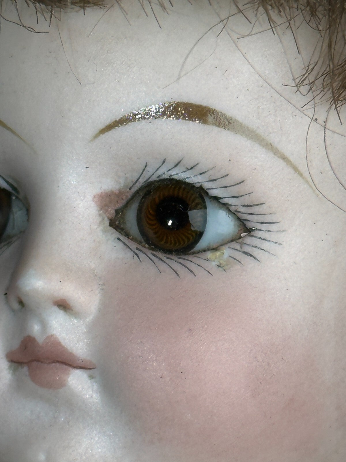 Antique German 14.5" Unmarked Kling/ABG Solid Bisque Shoulder Head Fashion Doll