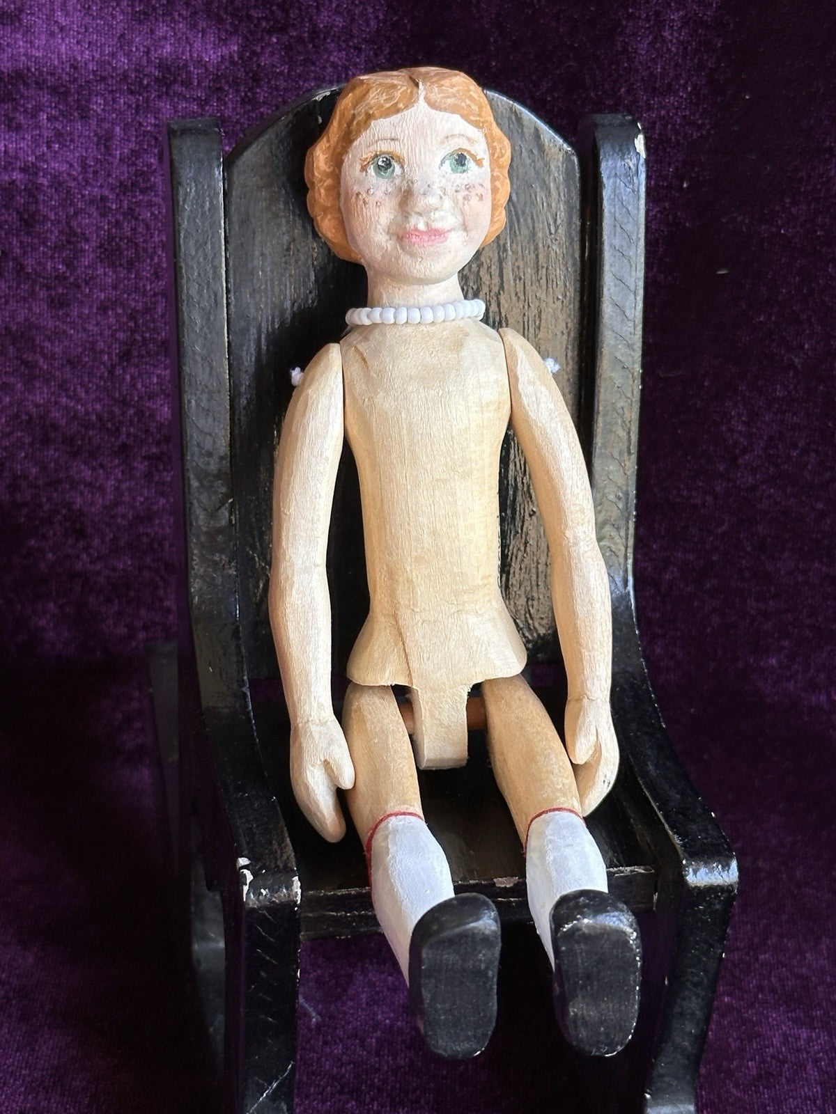 Lot of 2 Hand Carved Hitty Dolls by Natalie Cooper