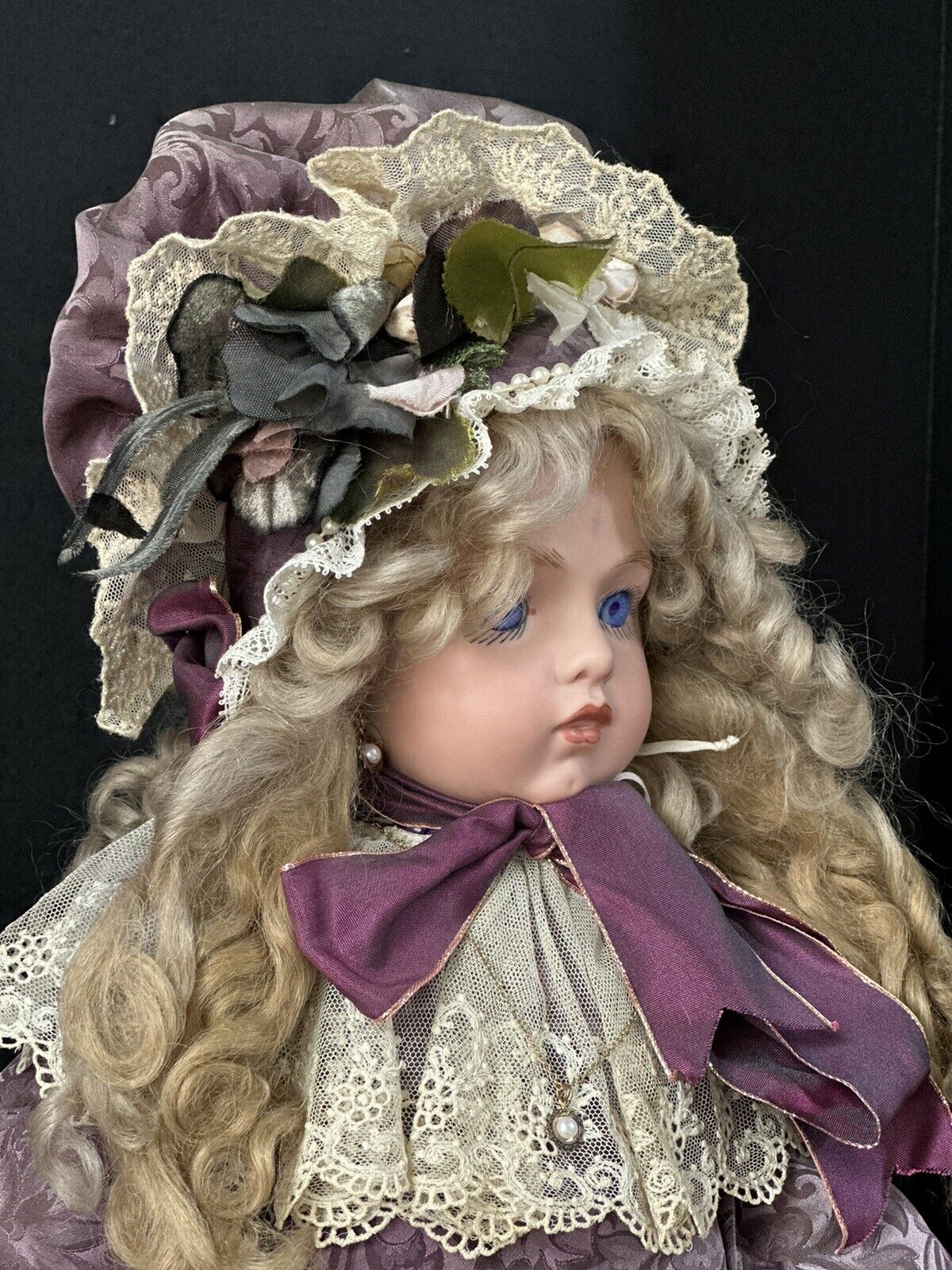 Collectible Artist Reproduction Of Bru Jne 19” Doll Porcelain Head Seeley Body