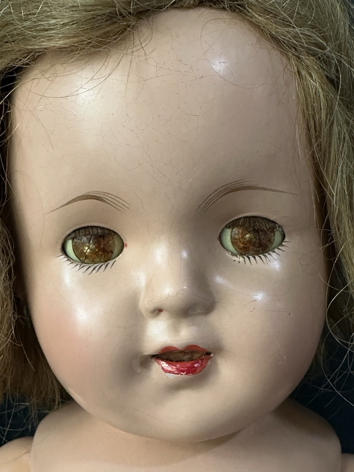 Rare Vintage 1930s Effanbee Composition Mary Ann Lovums 19” Doll Original Tag