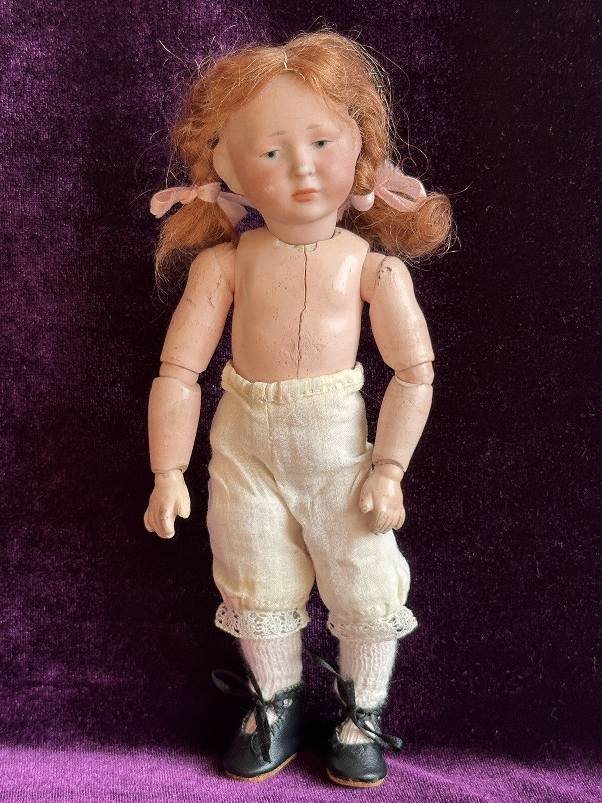 Antique German 7” Kammer Reinhardt 101 Marie Bisque Head Doll