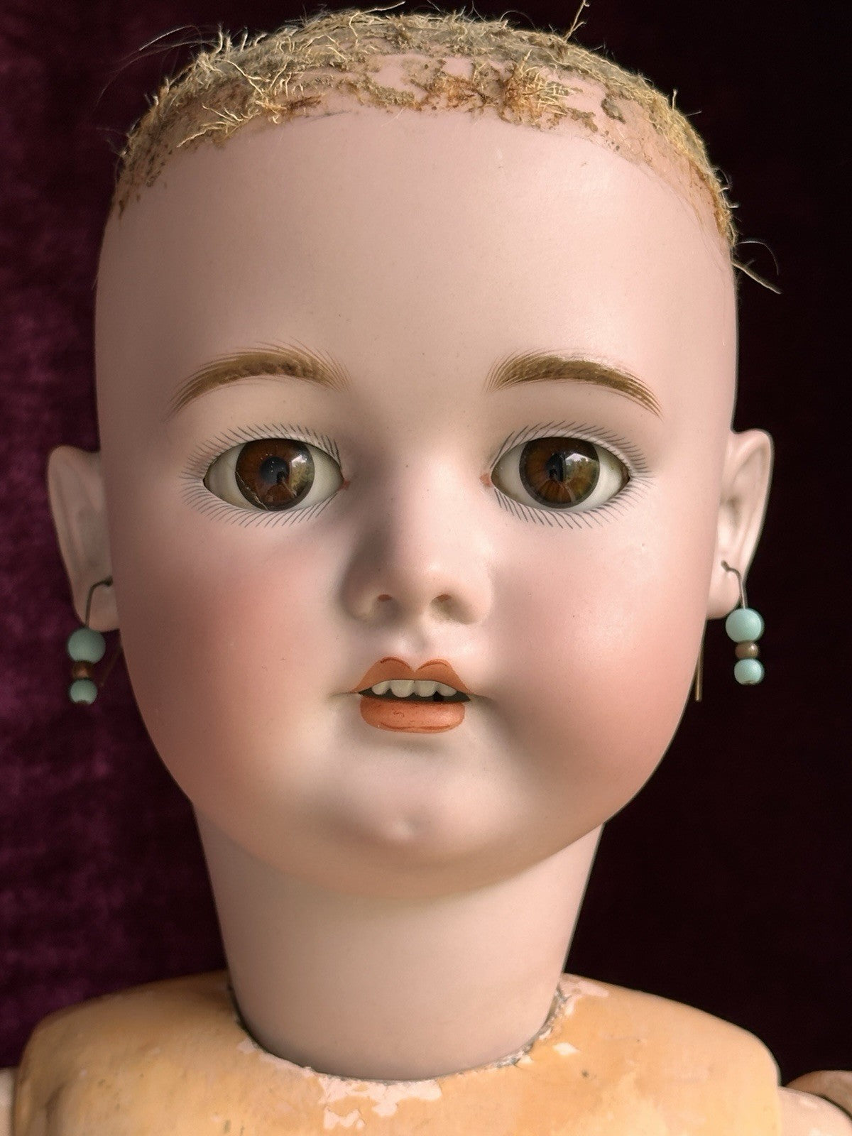 Large Antique German 28” Simon Halbig 1079 Dep Bisque Head Doll
