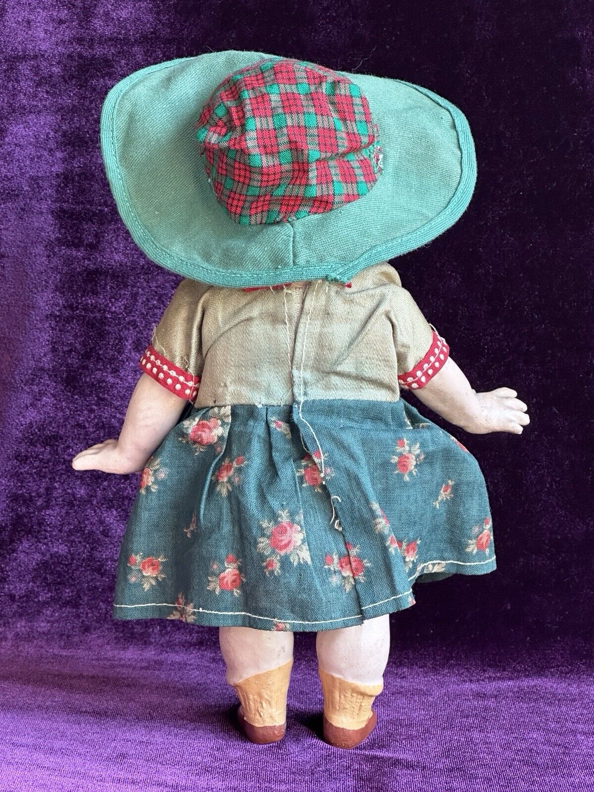 Rare Antique German 9” Gebruder Heubach 8420 Side Glancing Eyes Bisque Doll