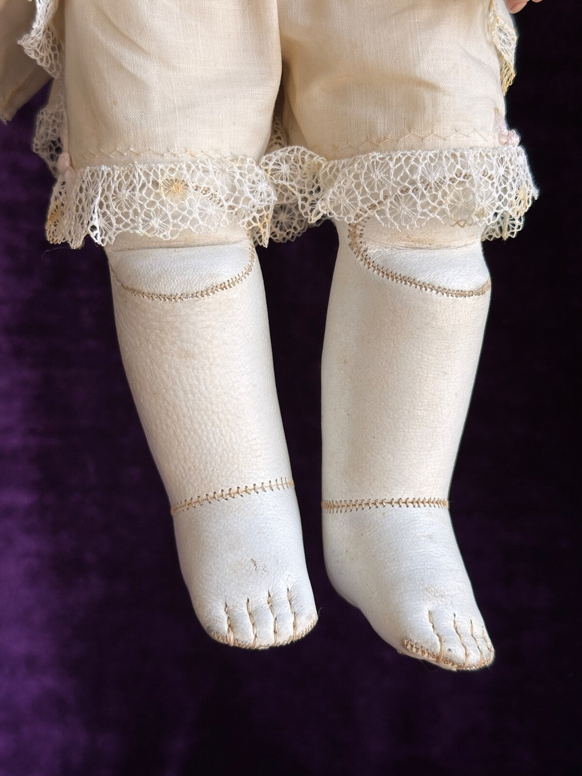 Vintage 15” Artist Reproduction of Antique French Bru Jne Porcelain Leather Doll