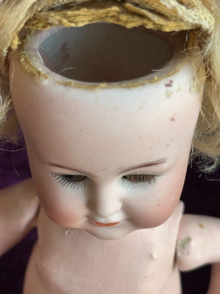 Antique German 8” Alt Beck Gottschalk Bisque Head 1361 Bisque Head Baby Doll
