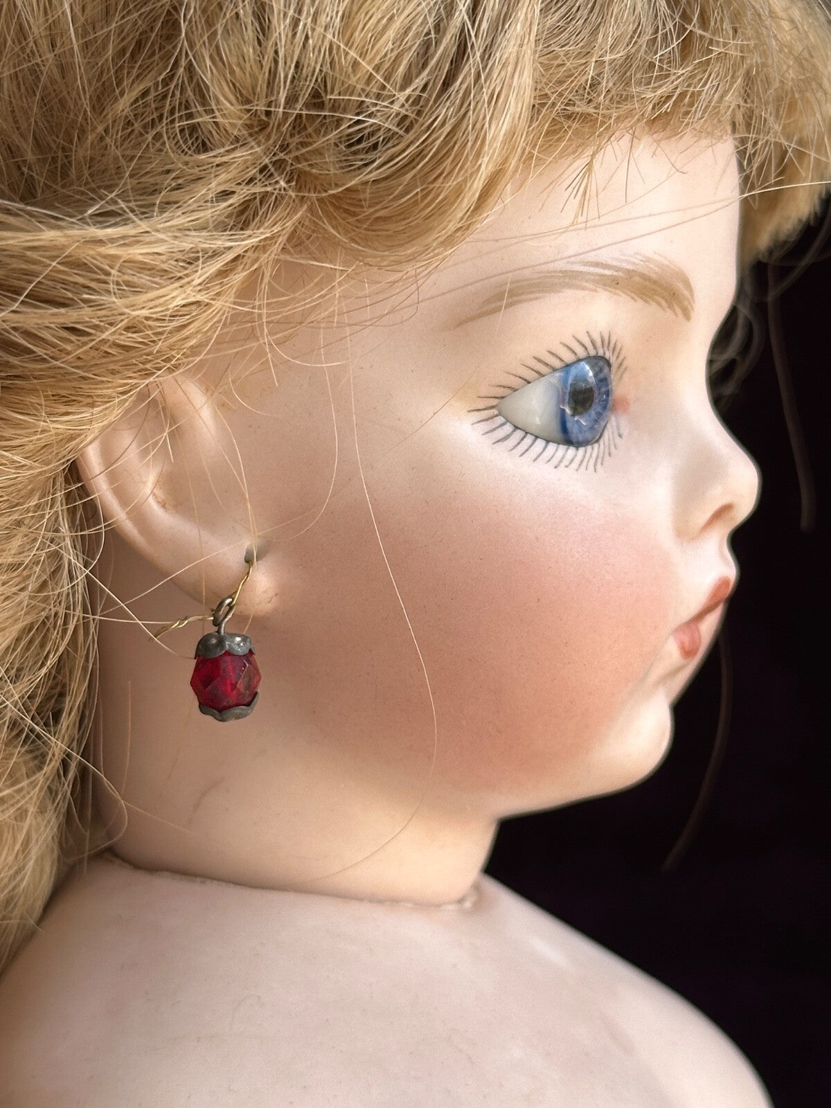 Vintage 15” Artist Reproduction of Antique French Bru Jne Porcelain Leather Doll