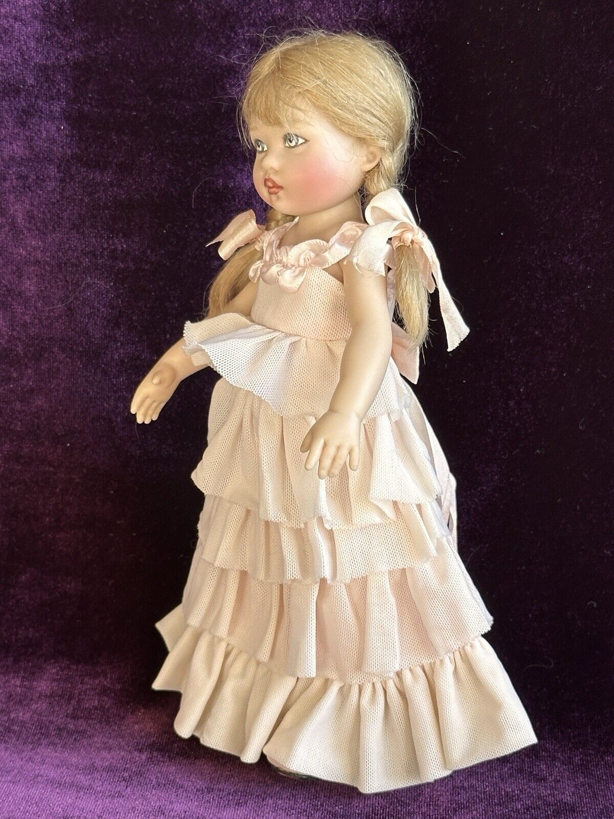 Collectible 7.5” Vinyl Pink Ribbon Riley Doll by Helen Kish LE 1000