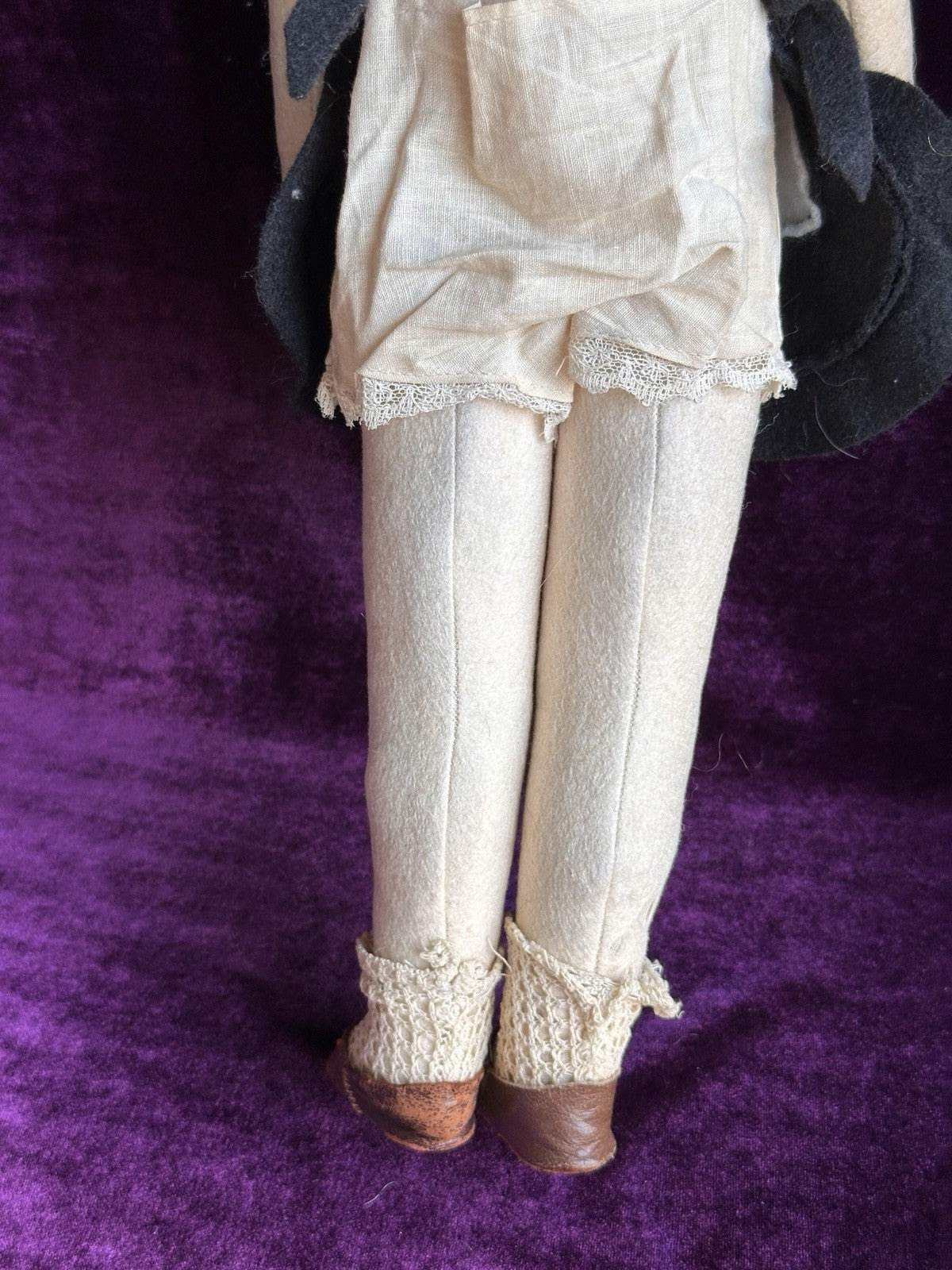 Vintage 18” Italian/French Lenci Style Cloth Felt Doll