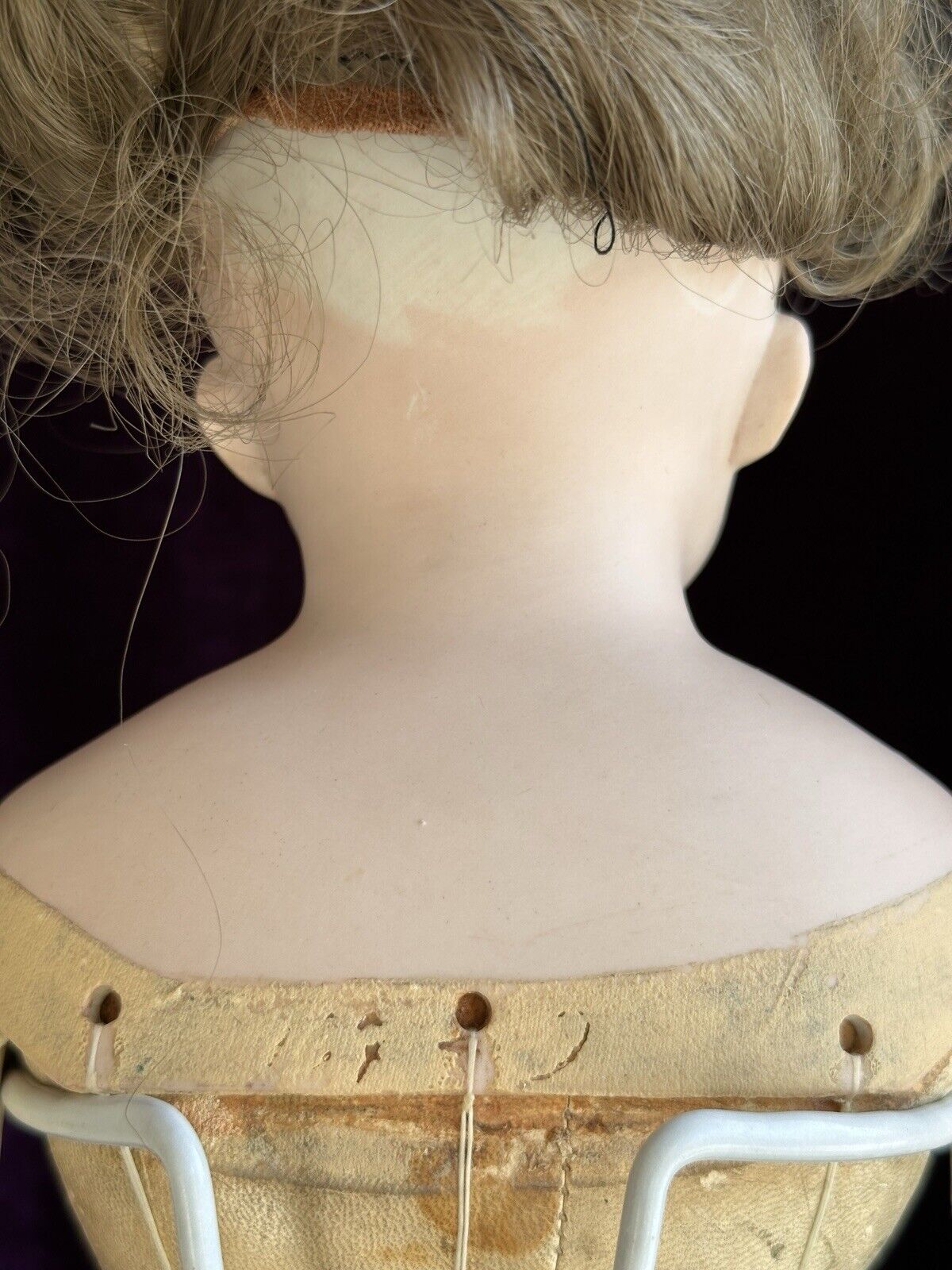 Rare Large Antique German 22” CF Kling 167 Solid Domed Bisque Head Doll