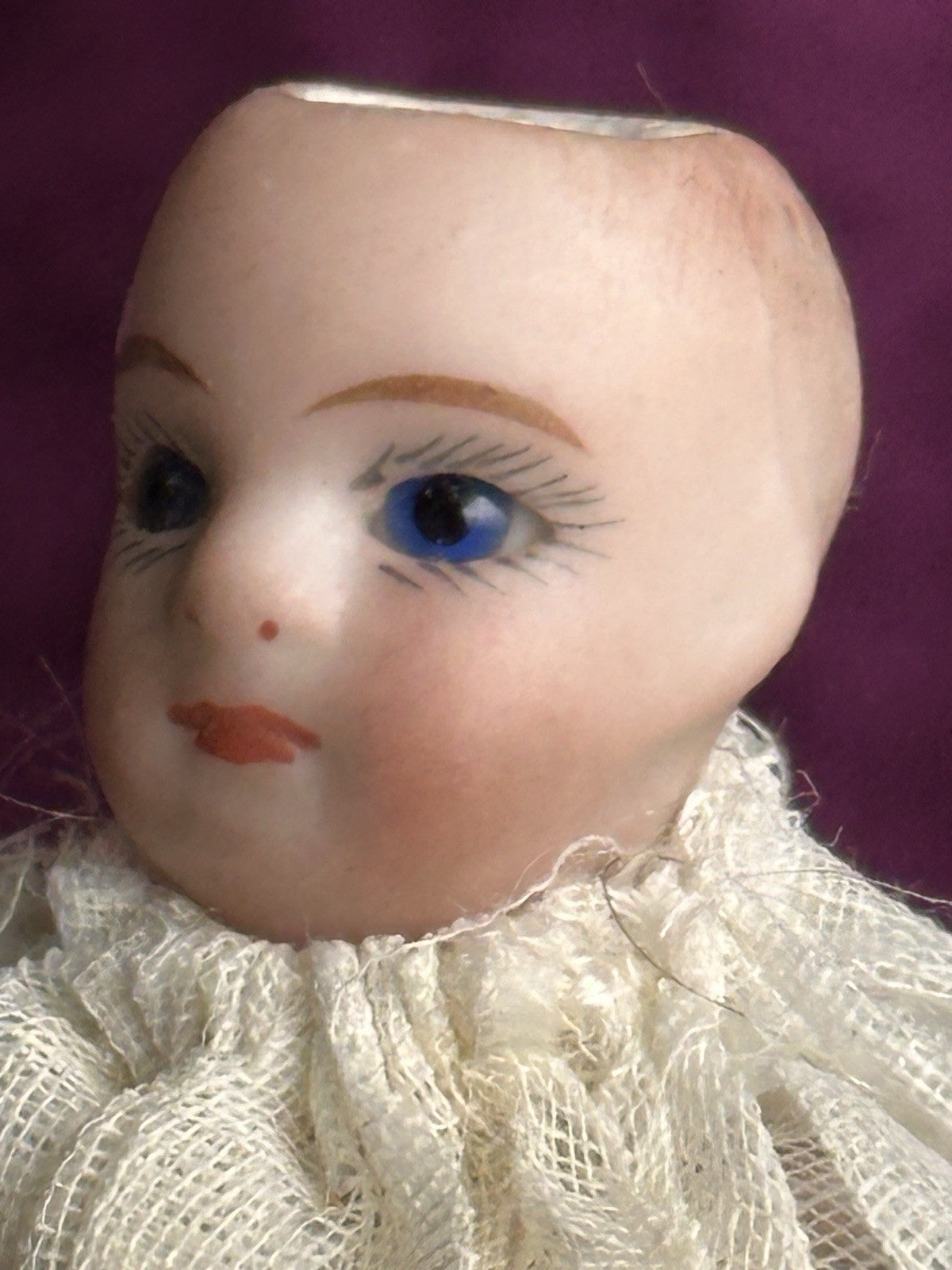 Antique French 3.5” All Bisque Tiny Mignonette Doll