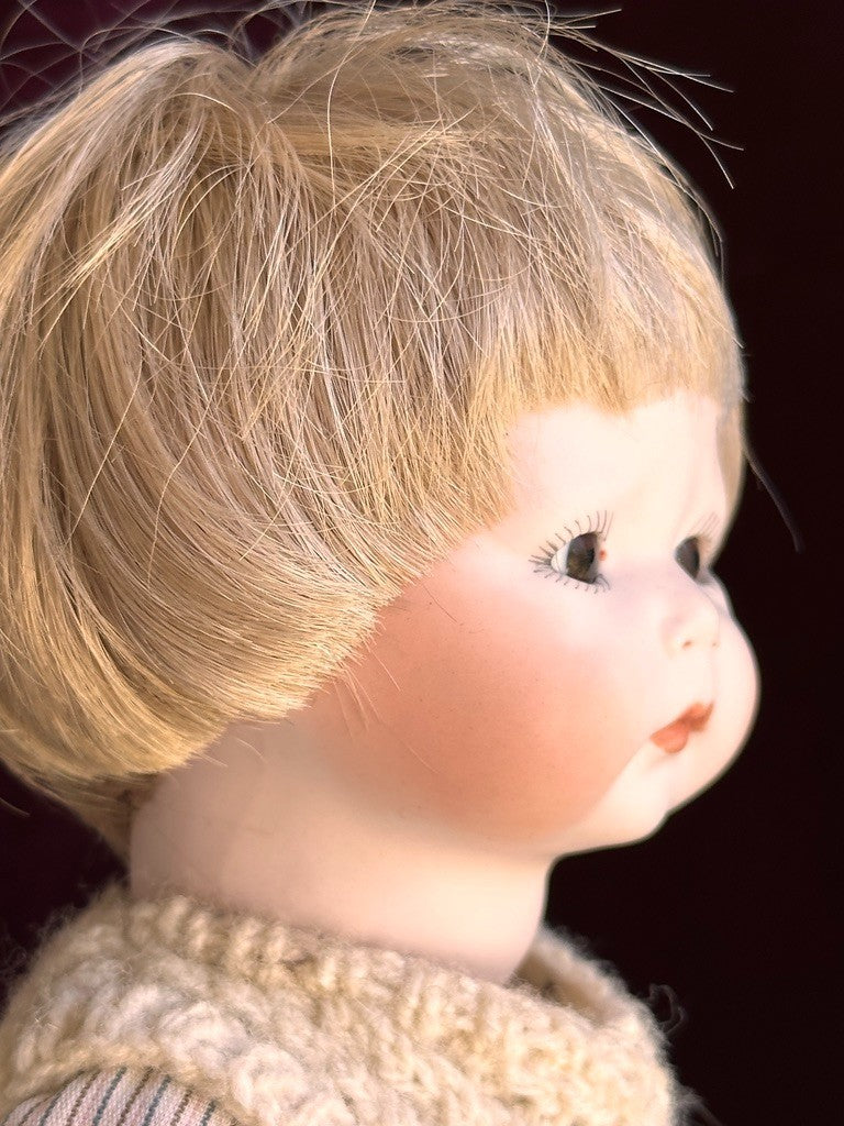 Vintage 11” Reproduction of Antique French SFBJ 252 (?) Pouty Boy Doll