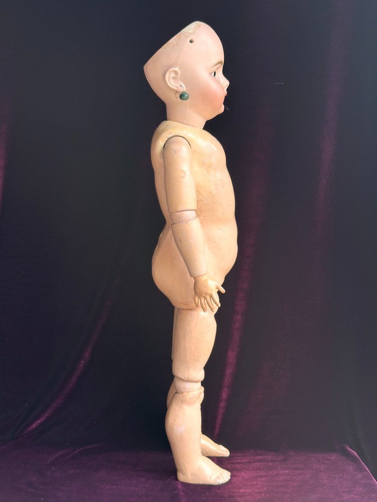 Large Antique German 28” Simon Halbig 949 Bisque Head Open Mouth Doll