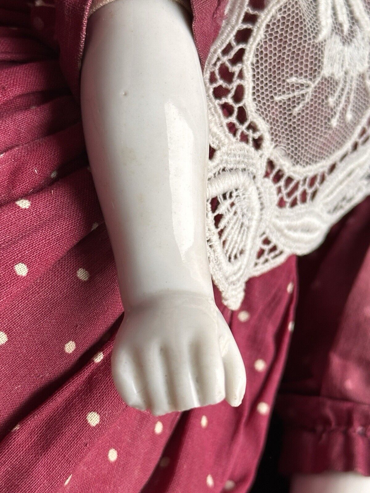 Antique German 22.5” Flat Top Highbrow China Shoulder Head Doll