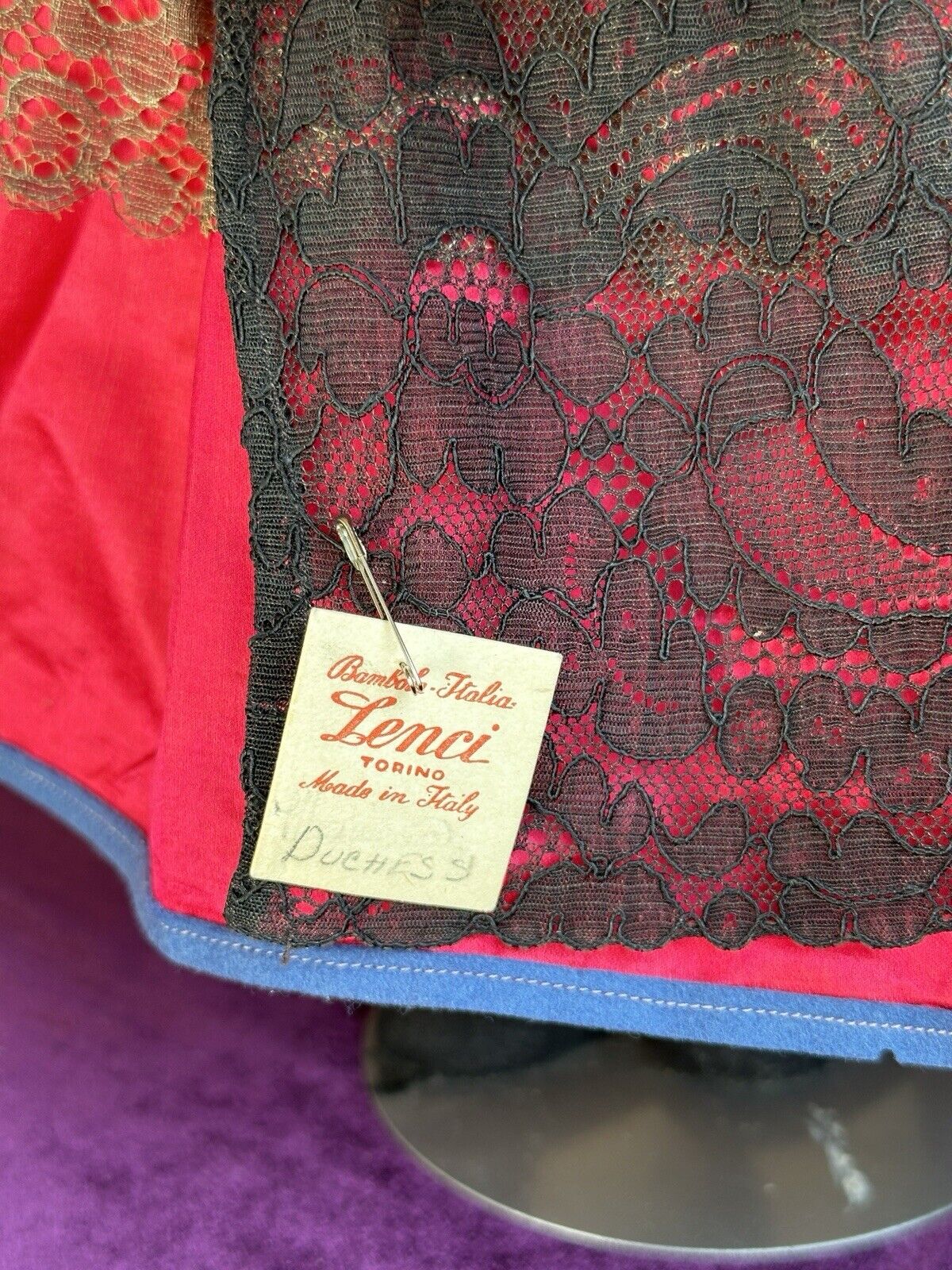 Vintage Italian 17” Lenci Felt Girl Doll in Traditional Outfit with Tag