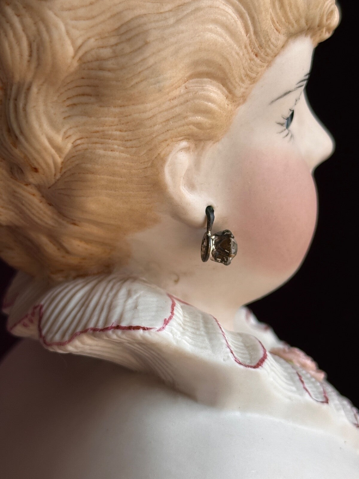 Rare Vintage 20.5” Reproduction of Antique German Kling Parian Doll Glass Eyes