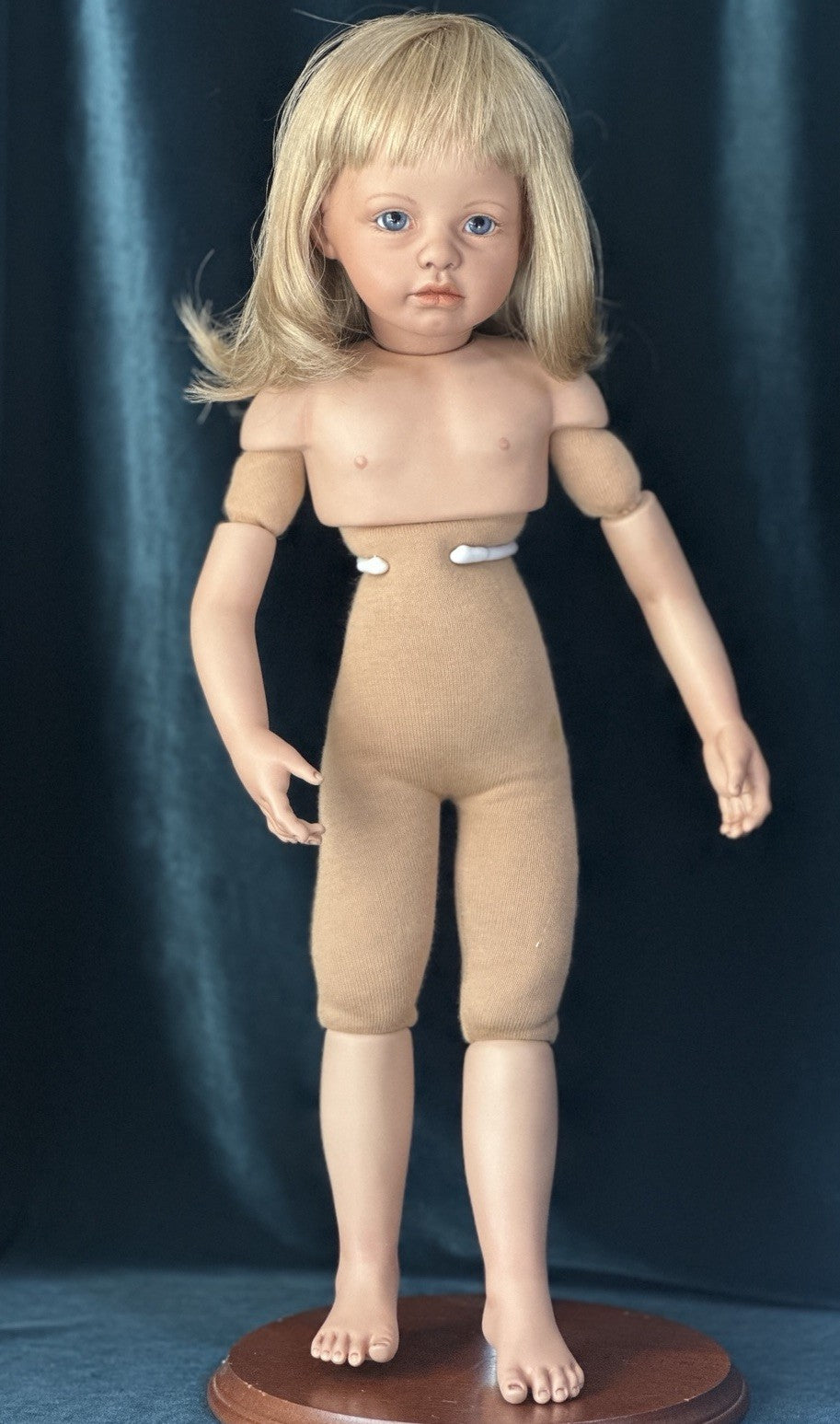 Collectible Artist 18” Porcelain Doll LE 30 With Teddy Bear