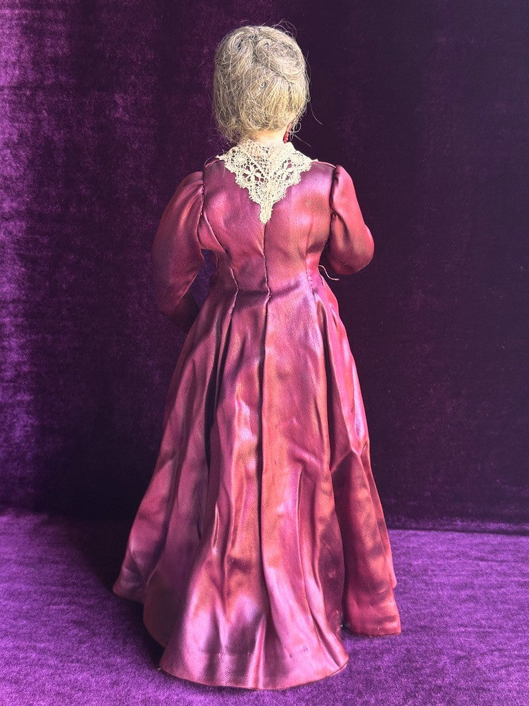 Vintage 15.5” OOAK Artist Clay Sculptured Character Portrait of Woman Doll