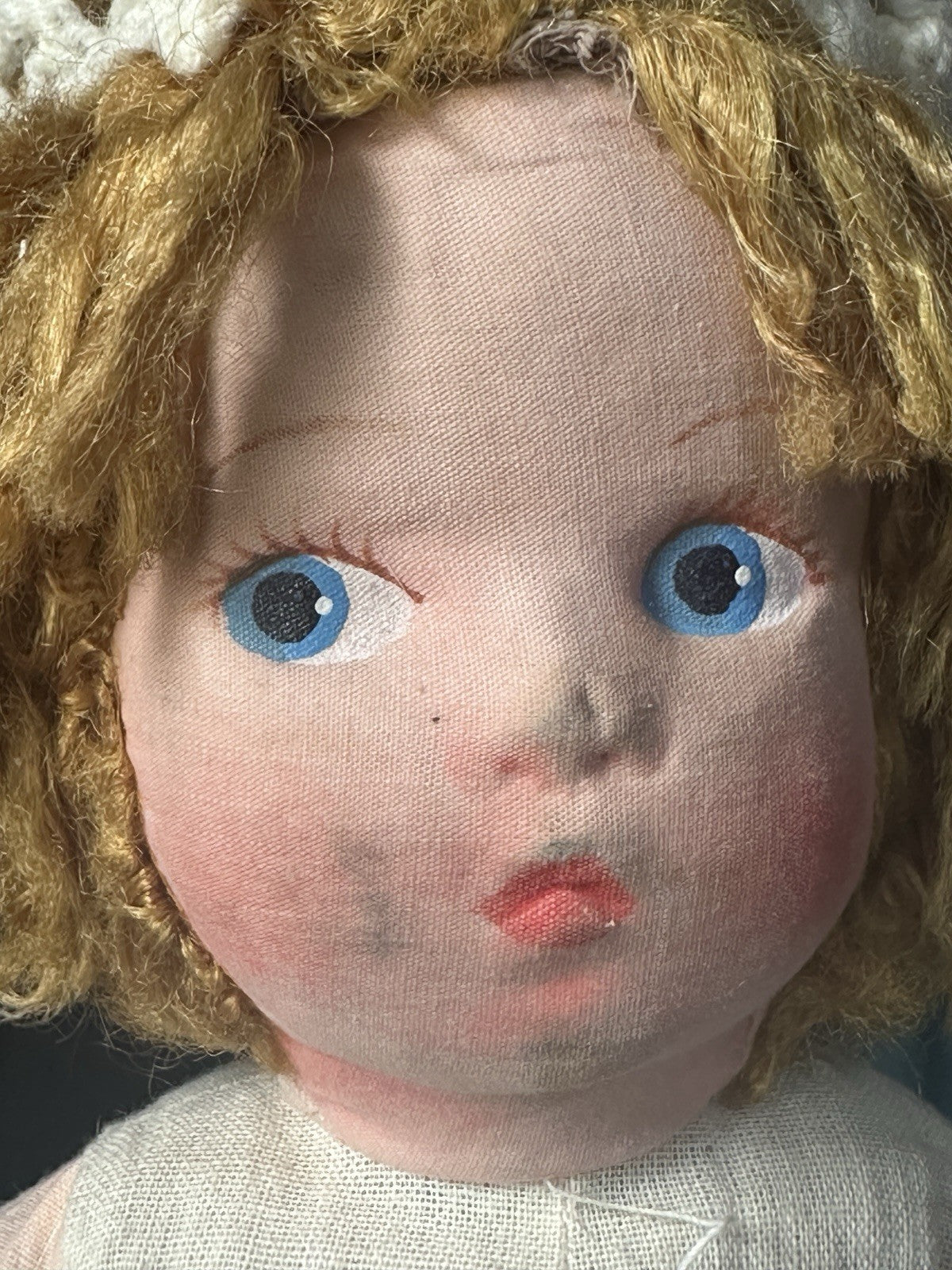 Lot Of 3 Vintage Stuffed Cloth 16”; 22” and 33” Dolls