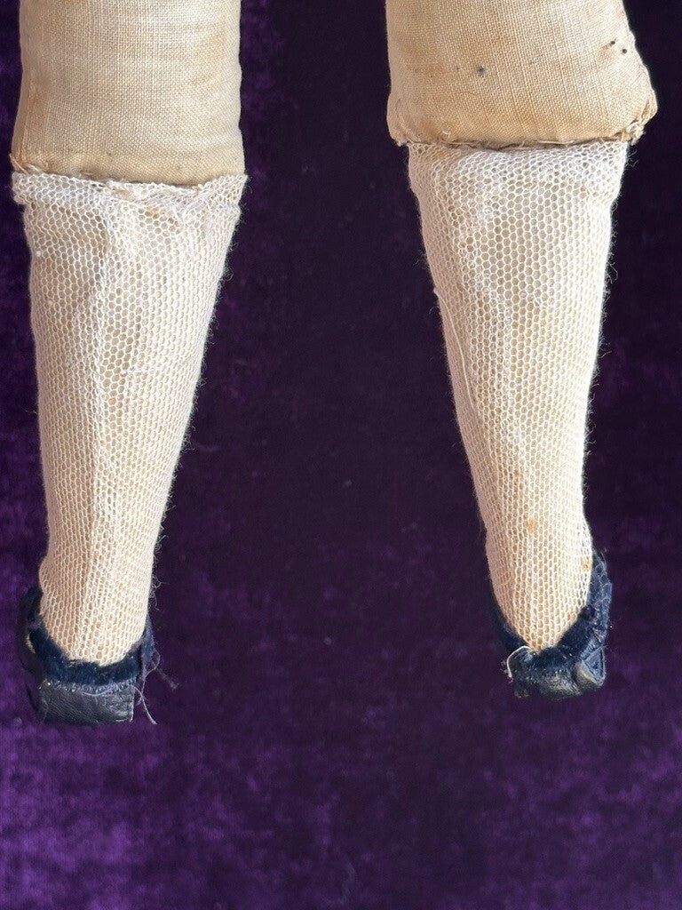 Antique German 14.5" Unmarked Kling/ABG Solid Bisque Shoulder Head Fashion Doll