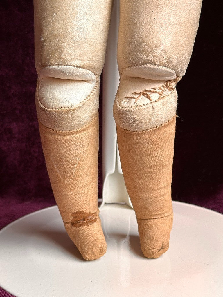 Early Antique German 20.5” Simon Halbig 939 Bisque Shoulder Head Leather Doll