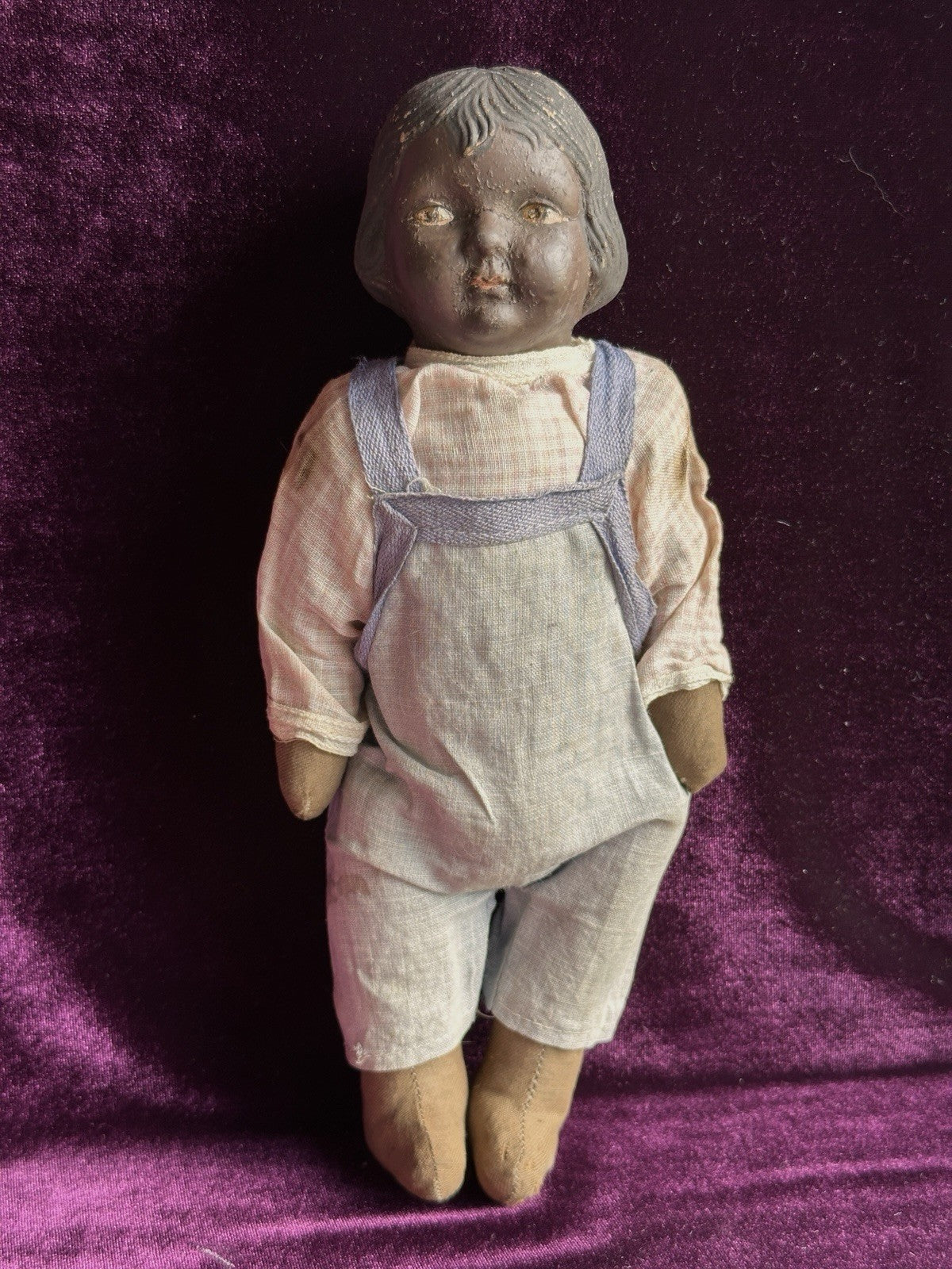 Antique American Horsman (?) Early Composition Dark Complexion Character Doll