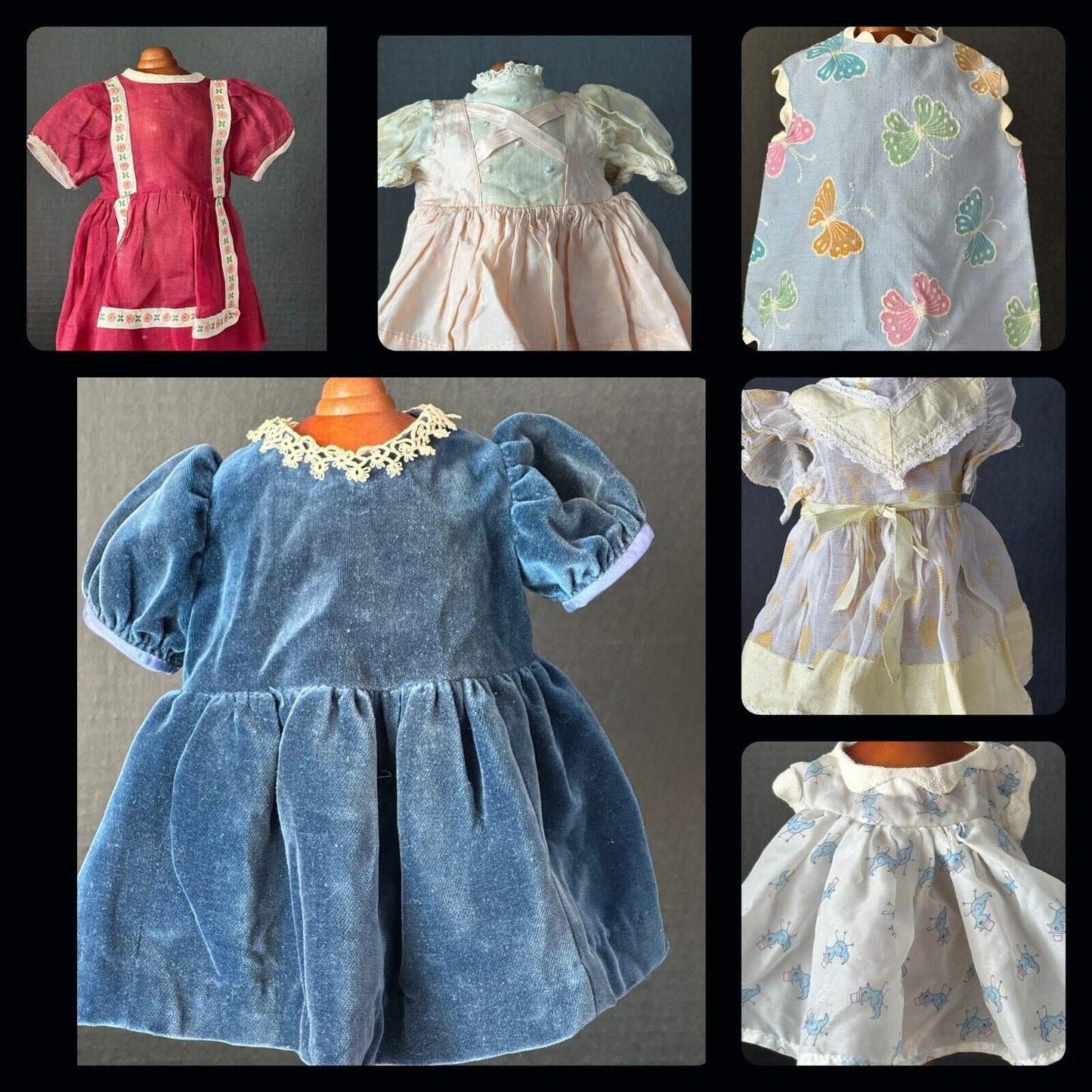 Rare Original Vintage 1946 Composition 16” Terri Lee Doll Multiple Outfits