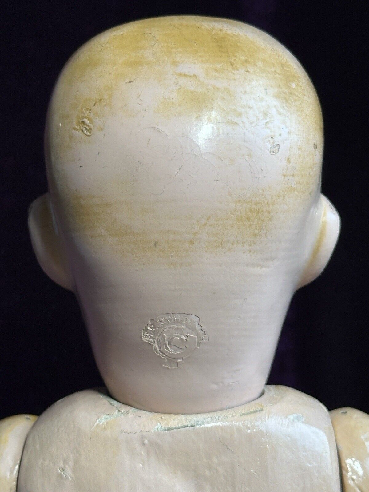Antique American Schoenhut 14” Wood Baby Doll