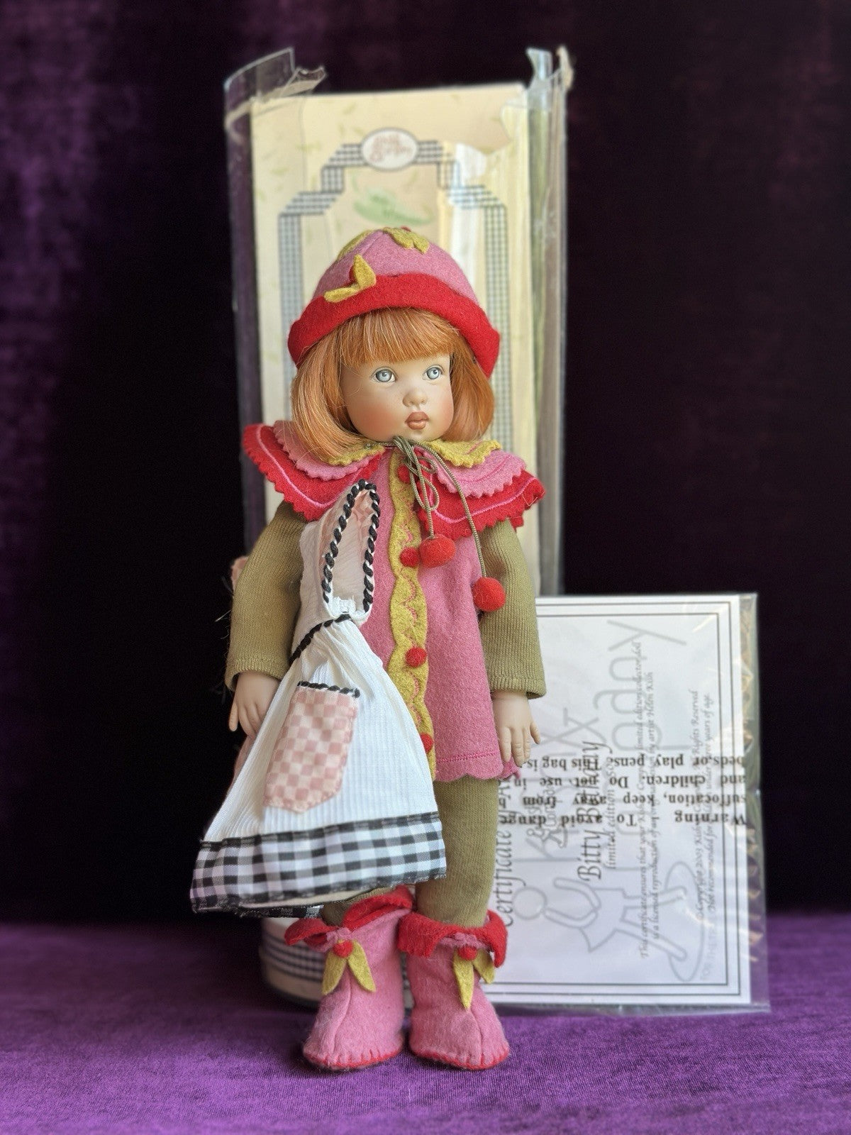 Collectible Lady Kish Whimsies Bitty Bethany Falling Leaves Doll New