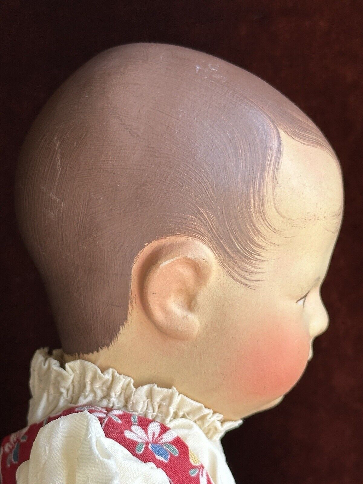 Antique/Vintage German Kathe Kruse 13.75” Cloth Character Girl Doll
