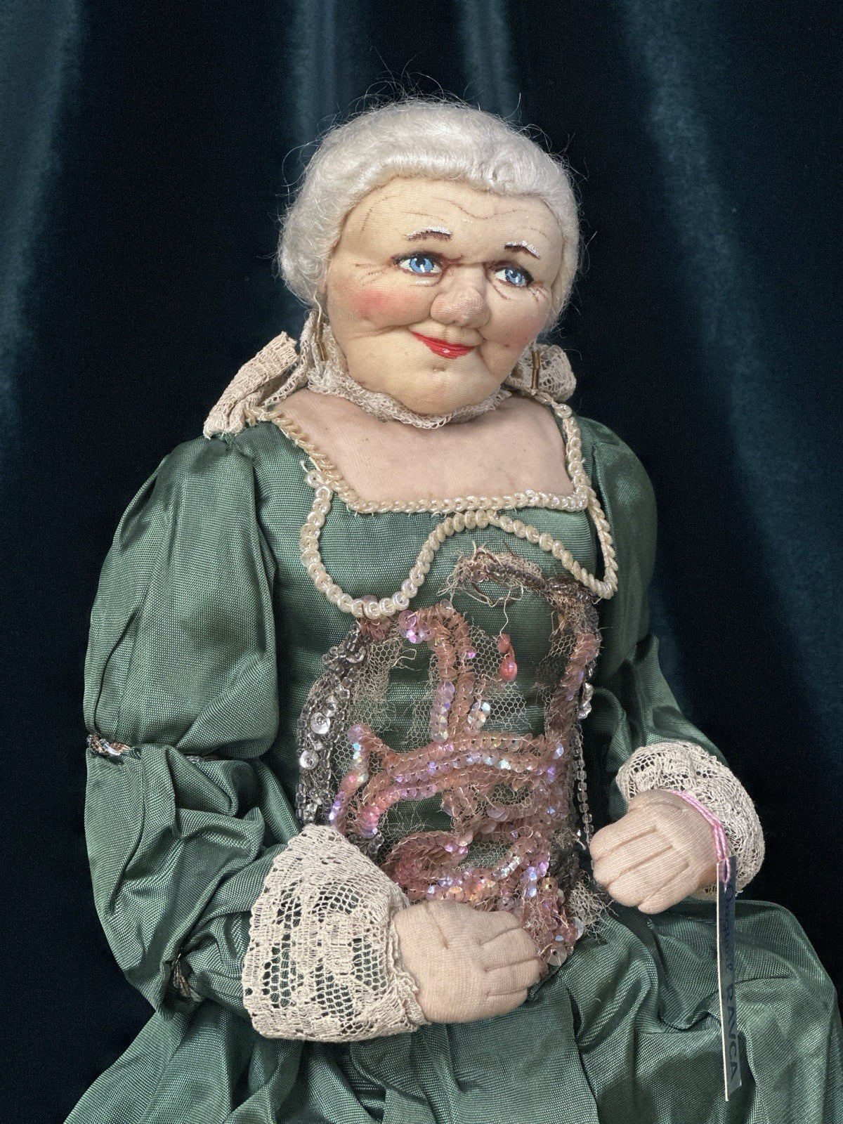 RARE Original French Ravca Stockinette Character 18” Doll Courtesan Of Louis XV