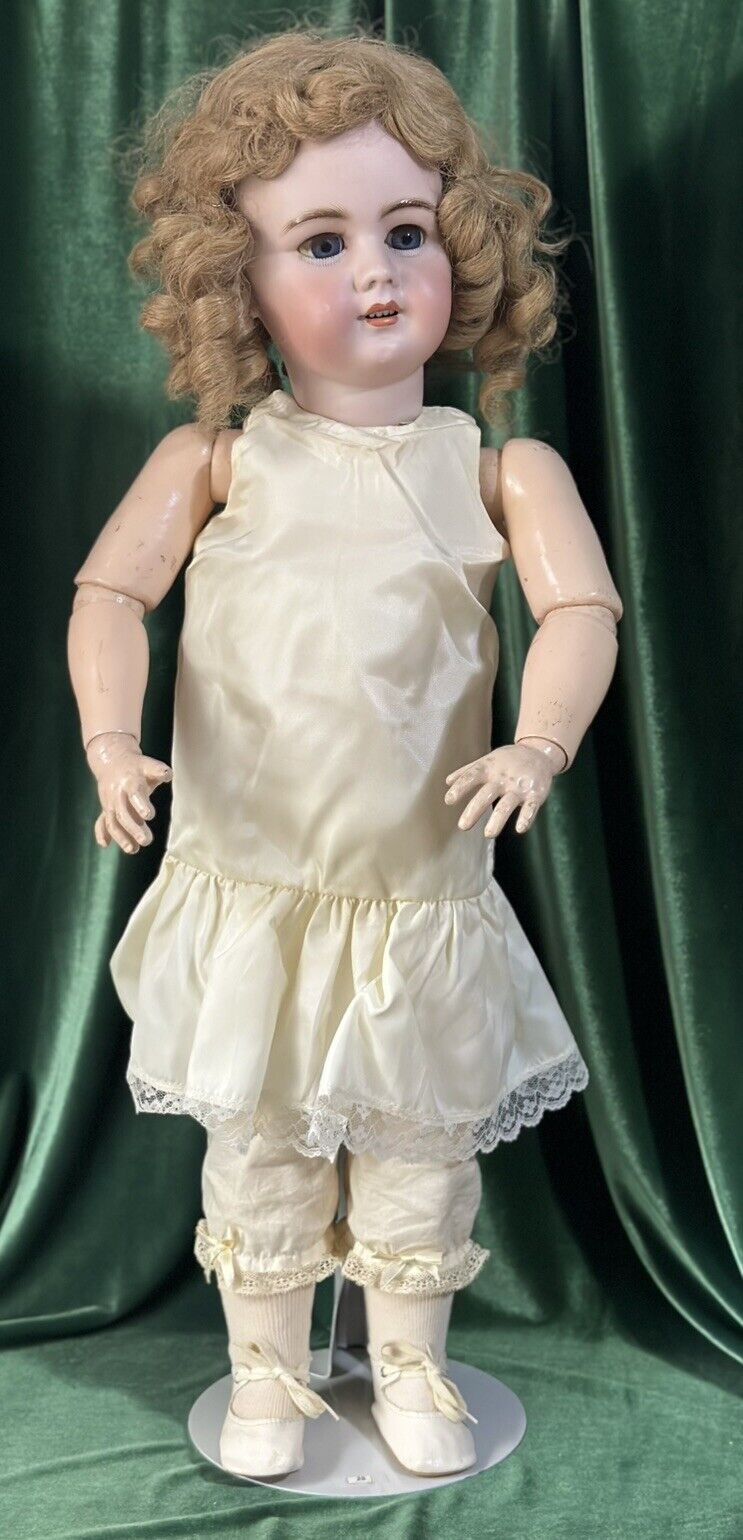 Antique Large 29” Department Jumeau Bisque Head Doll Working Voicebox