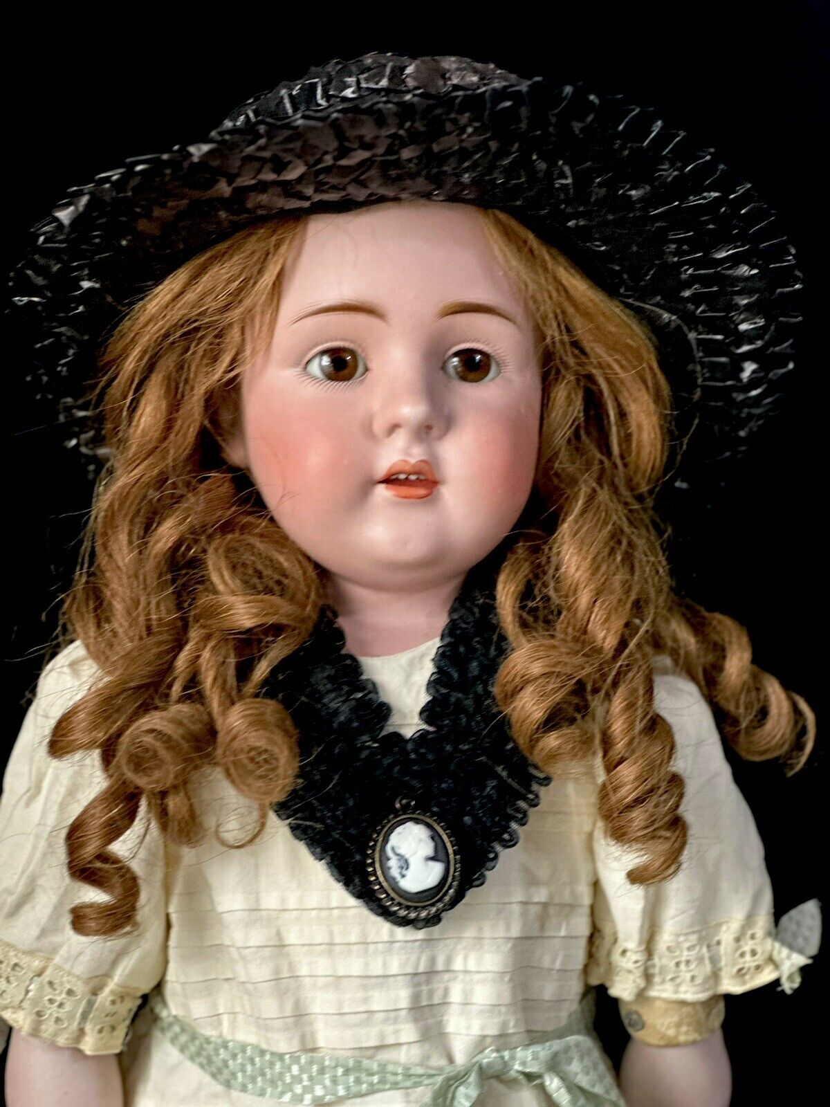 Large 30” JDK Kestner Mold 154 Bisque Head/Shoulder Leather Body Doll