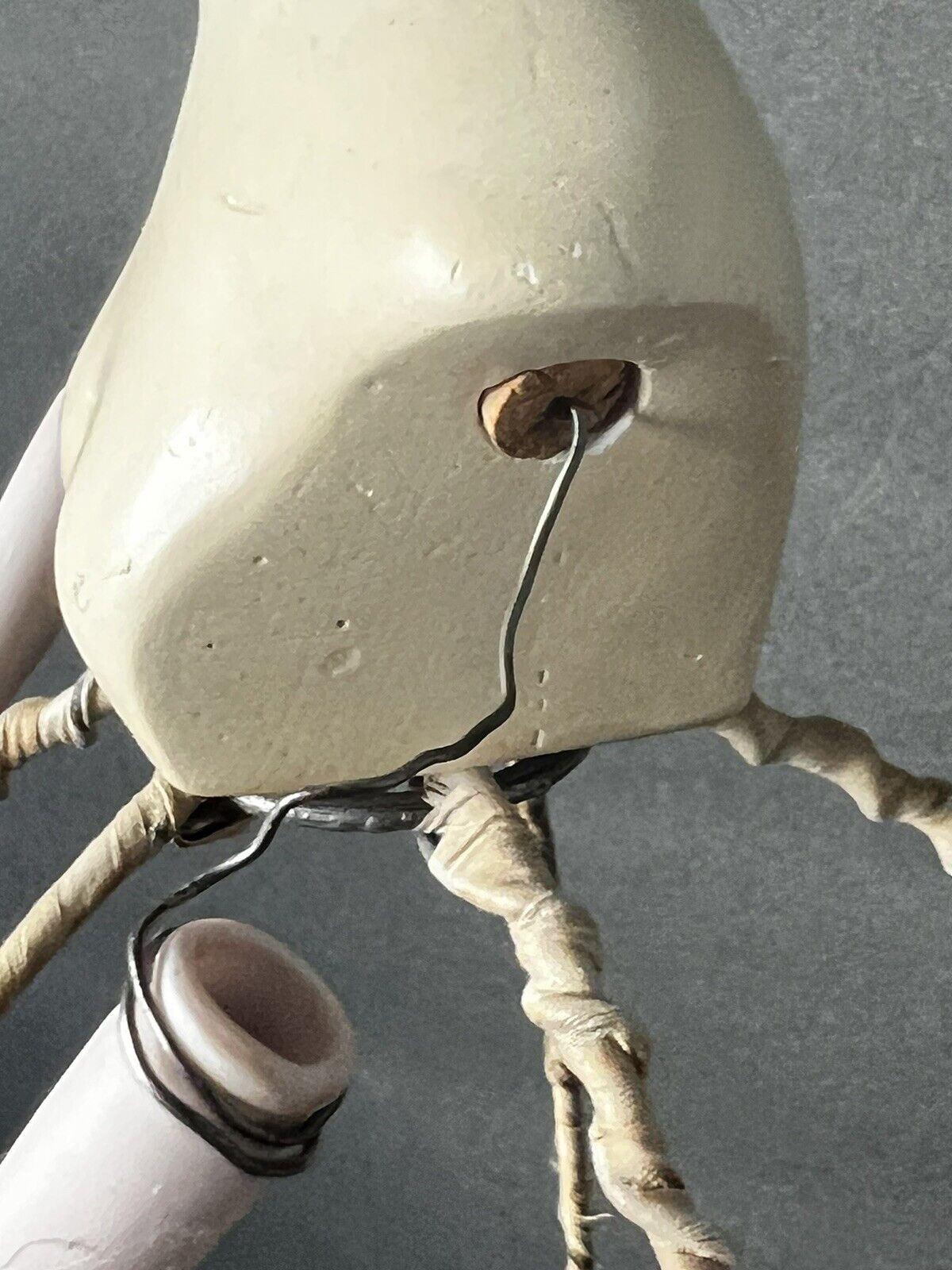 Antique Art Deco French (?) Chalkware Boudoir Lamp Doll