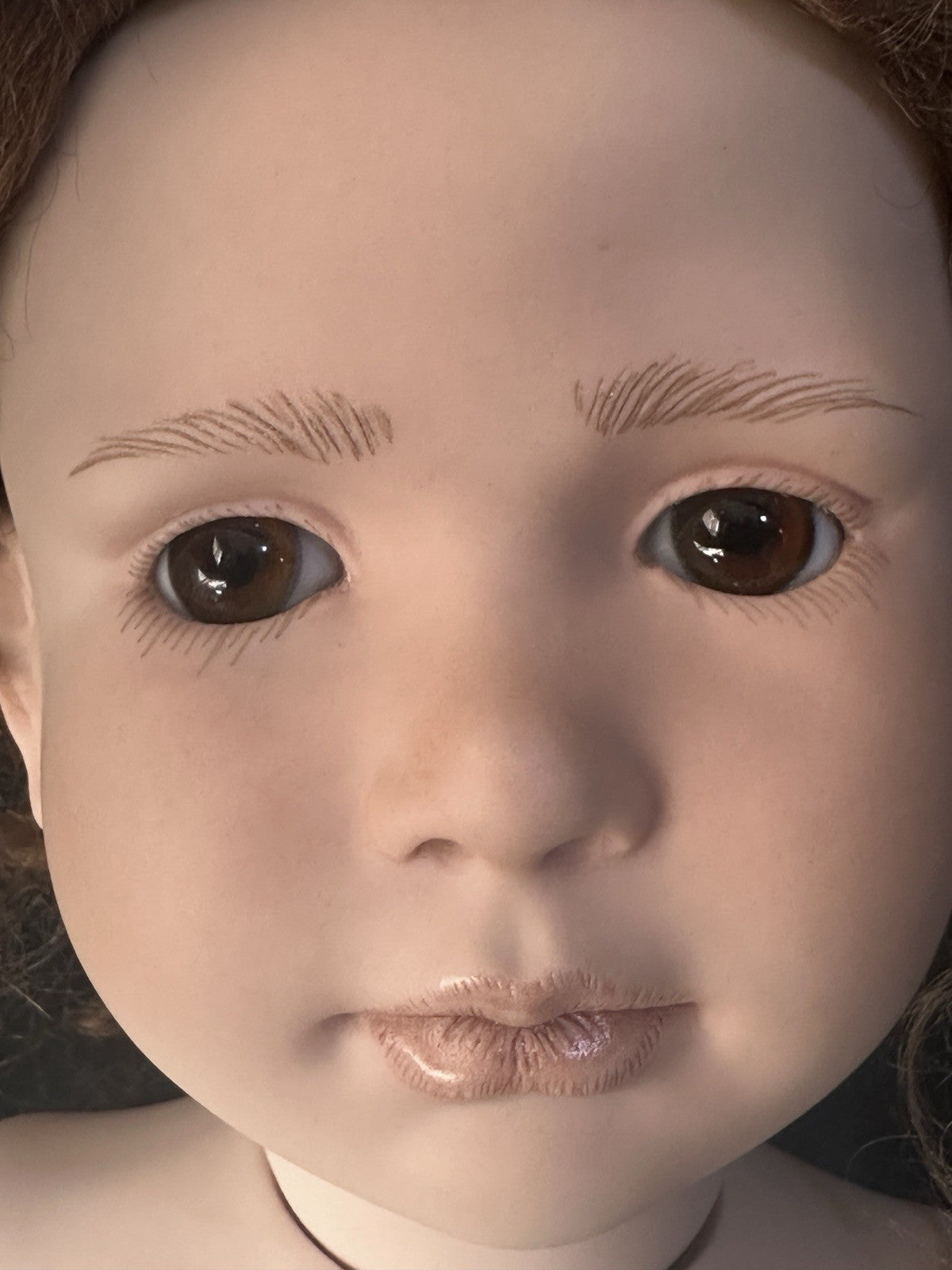 Collectible Artist 22” Porcelain Doll “Moni” by Ruth Treffeisen LE 1/100 COA