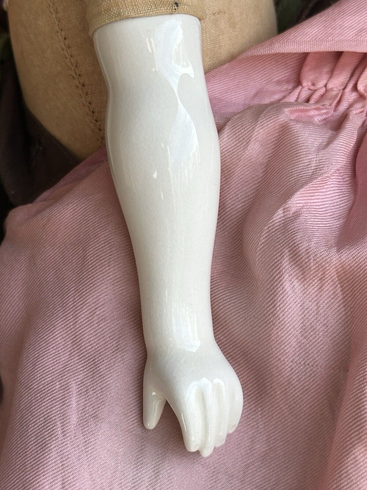 Antique German 20” Flat Top Highbrow China Shoulder Head Doll