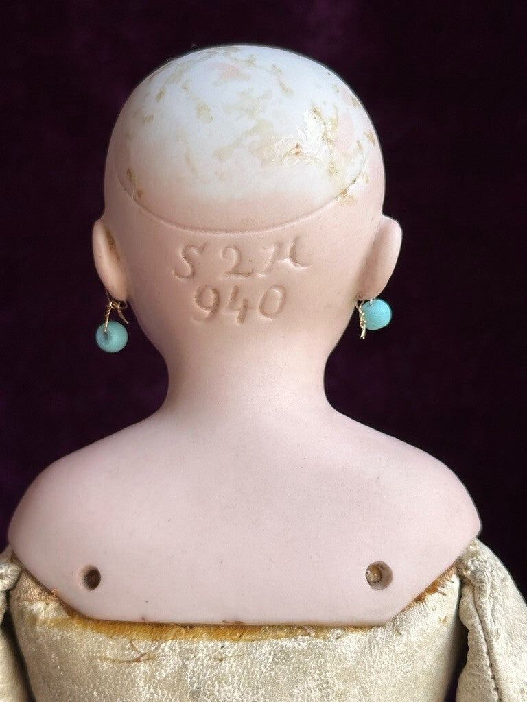 Rare Antique German 12" Simon Halbig 940 Solid Domed Head Closed Mouth Doll