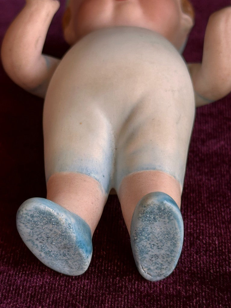 Rare Antique German 4.25” Baby Bud Style All Bisque Googly Doll