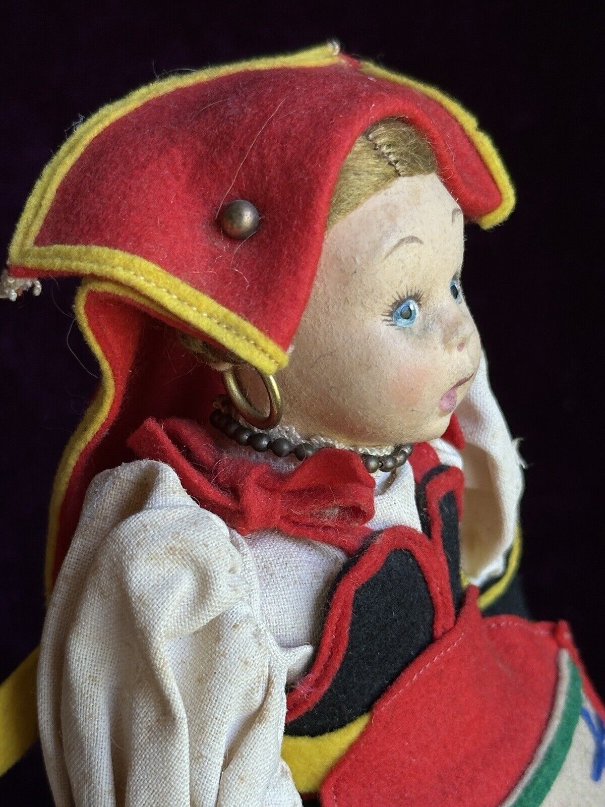 Vintage Italian 9” Lenci Mascotte Felt Cloth Doll with Tags