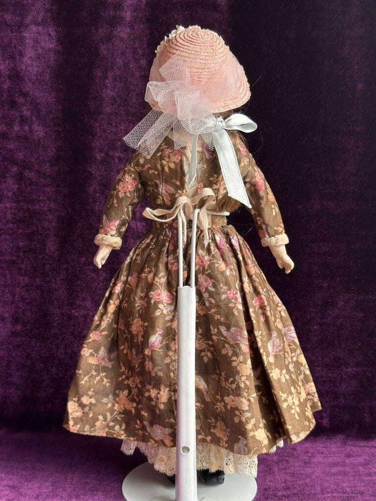 Antique German 14.5" Unmarked Kling/ABG Solid Bisque Shoulder Head Fashion Doll